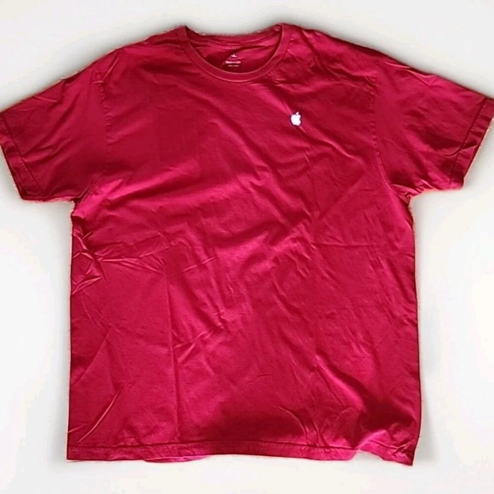 Apple Employee Shirt Men/Unisex Size XL Red